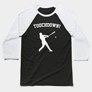 Touchdown! Funny Baseball Player Silhouette Baseball T-Shirt